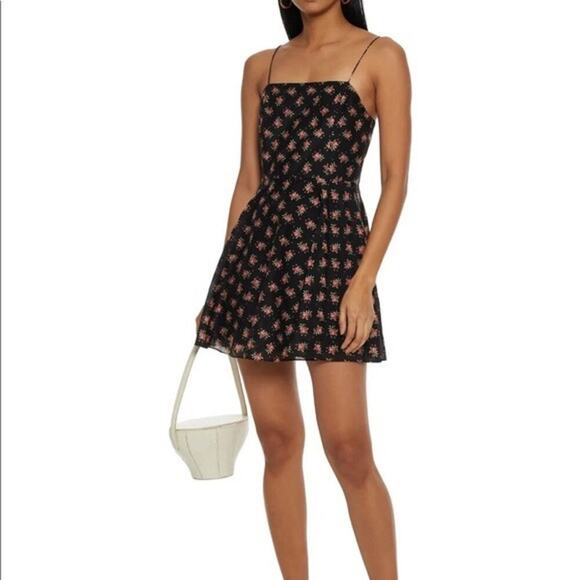Alice + Olivia Glinda Floral Print Mini Dress In Heirloom Black Size 10 NWT - Picture 1 of 12